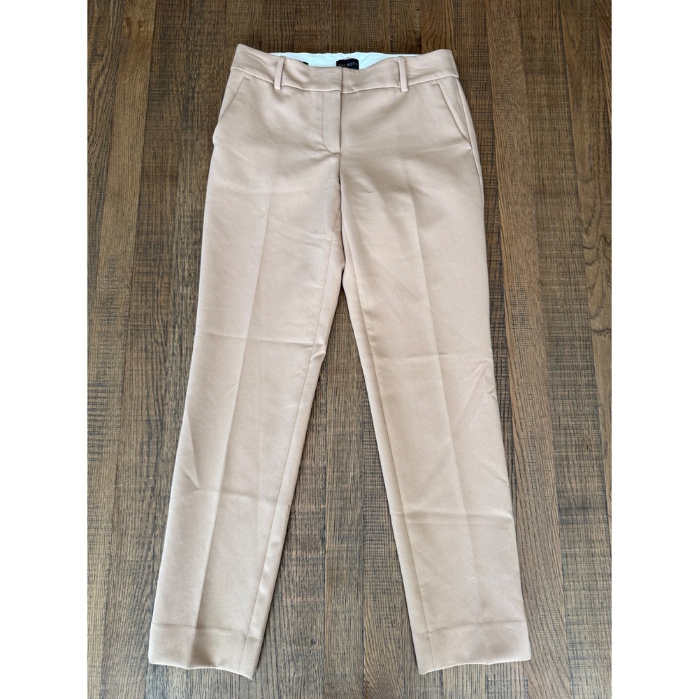 Talbots Hampshire Ankle Pant Womens 2 Tan Beige Stretch Straight Leg Trousers
